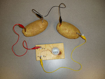 kit radiator oversætter Potato Battery Experiment - How to Make a Potato Clock | Science Project  Ideas