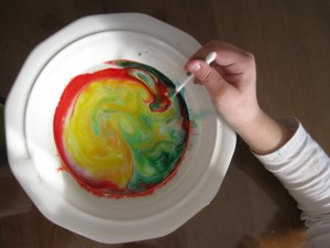 Milk and Food Coloring Experiment